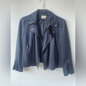 Vintage Navy Club Monaco Navy Biker Jacket